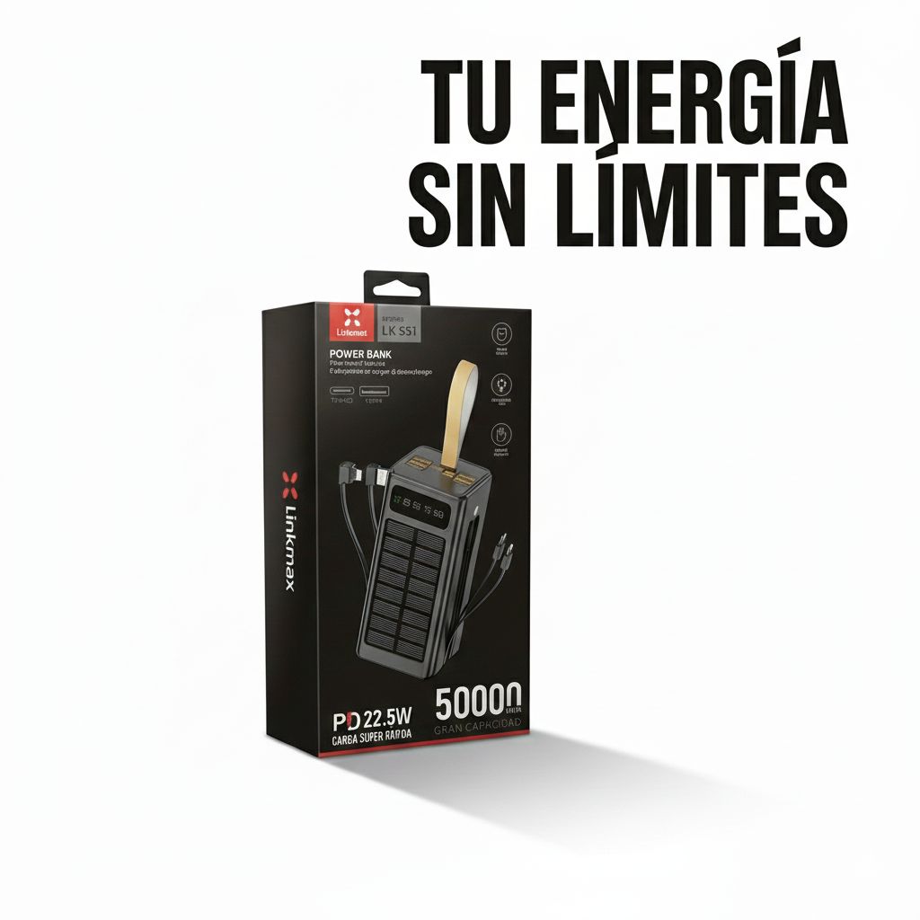 Cargador Portátil Power Bank 50.000 mAh - Alta Capacidad Universal