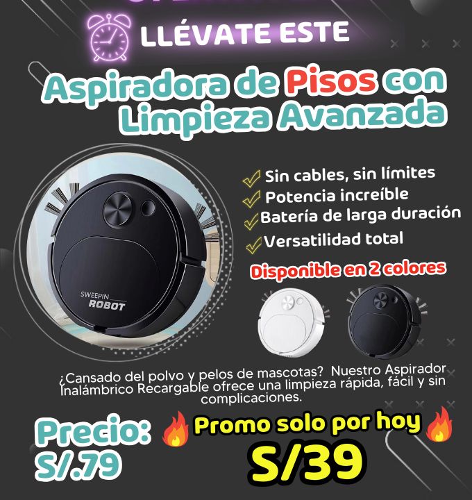 Aspiradora de Pisos con Limpieza Avanzada