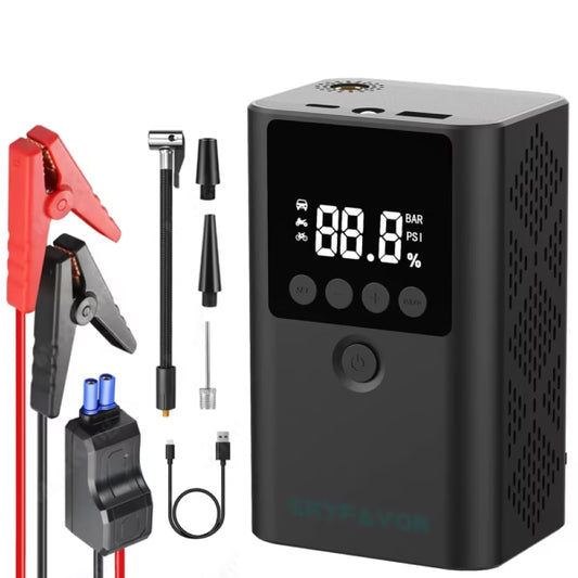 Arrancador Portátil e Inflador 12 000 mAh