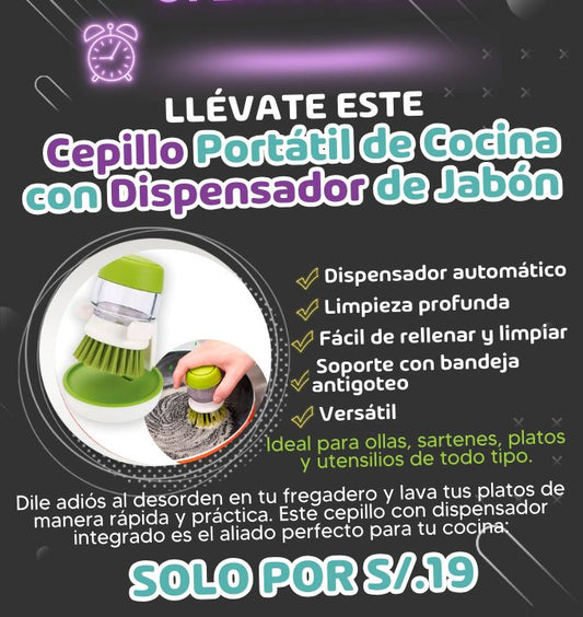 Cepillo Portátil con Dispensador