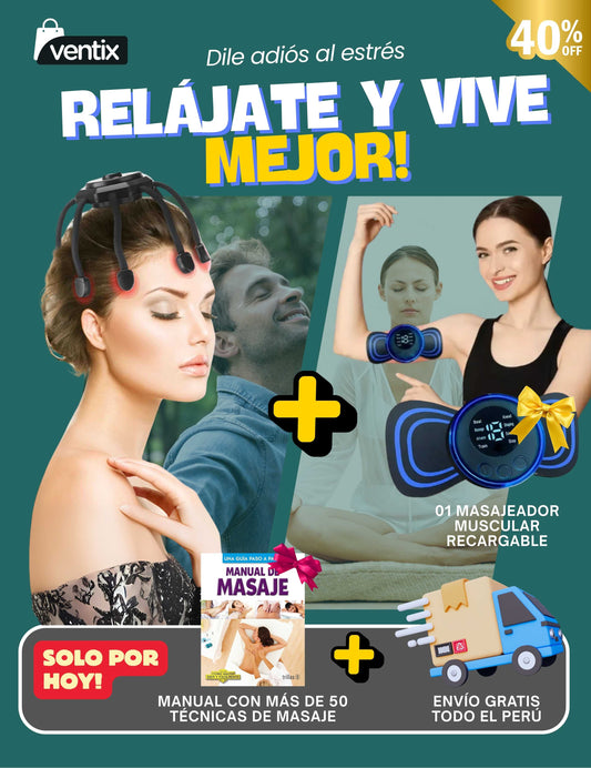 MASAJEADOR DE CABEZA - PORTATIL Y AUTOMÁTICO