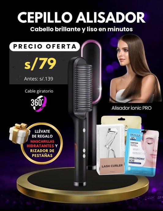 PEINE ALISADOR PRO - CABELLO LISO Y BRILLANTE EN MINUTOS