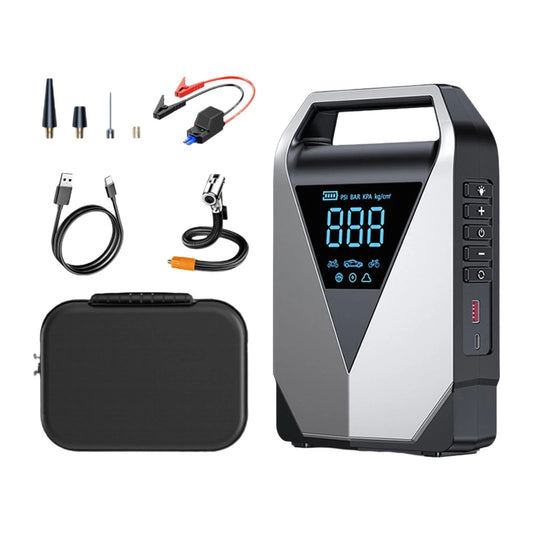 ARRANCADOR PORTÁTIL PRO 10 000 mAh - Compresor Digital, Power Bank y Linterna LED / 10 000 mAh
